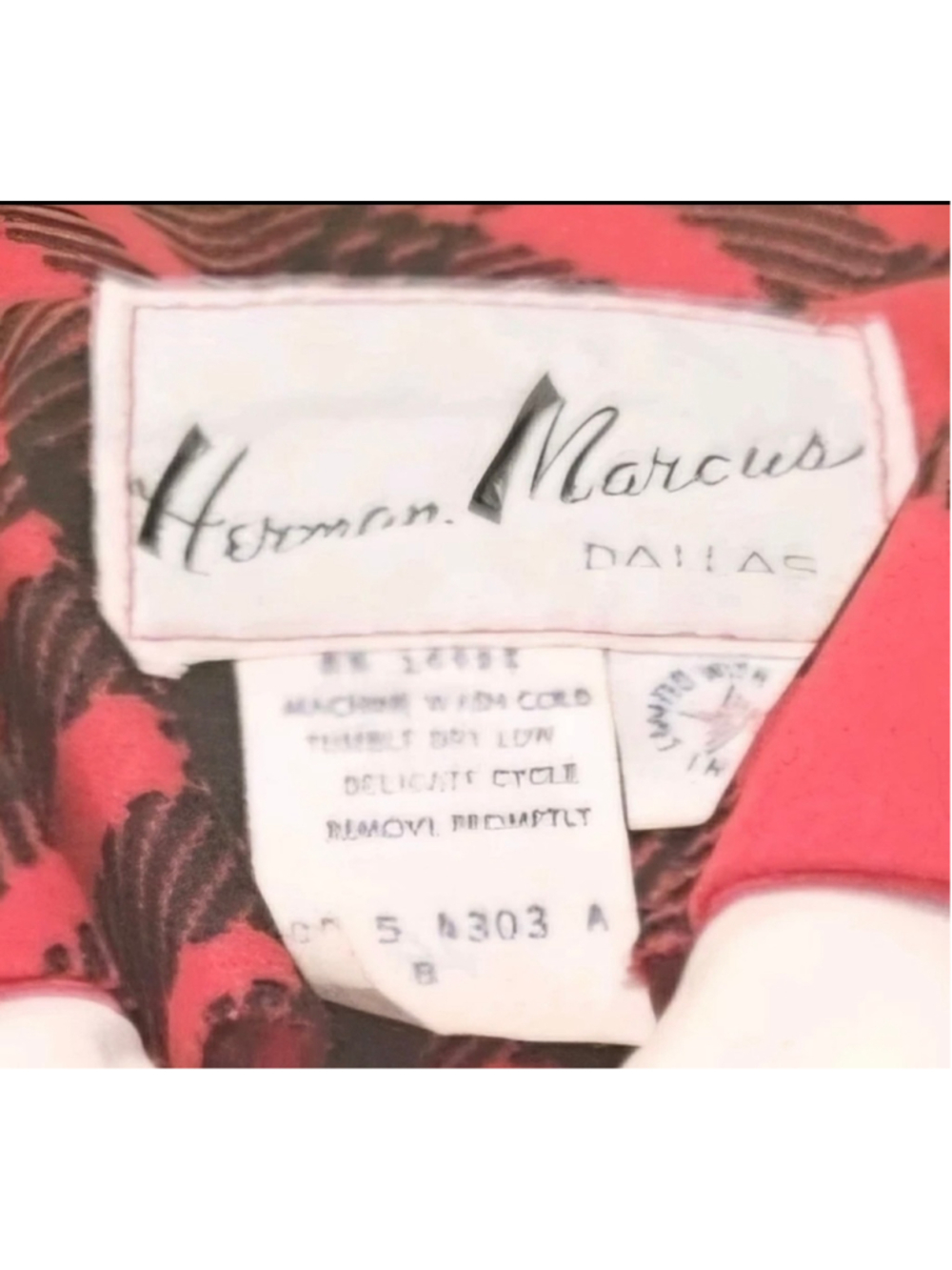 Vintage Herman Marcus Red Tartan Plaid Bow Midi Dress XS USA Made - Picture 10 of 10